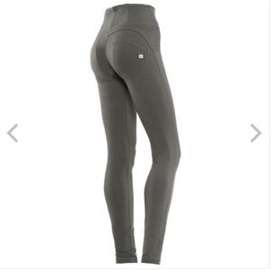 High Waist Full Length WR.UP Fashion pant in gray.